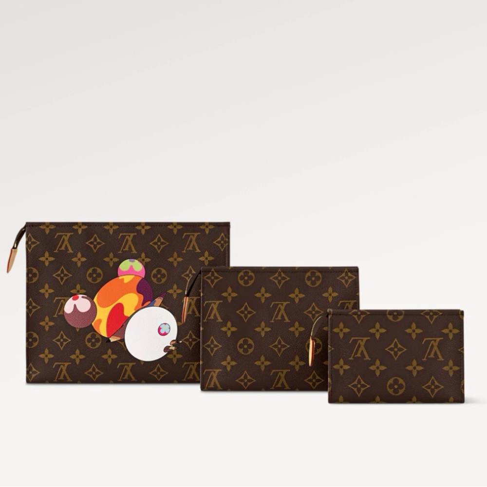 🎉🎉SOLD🎉🎉New LOUIS VUITTON x TAKASHI MURAKAMI 2025 LARGE Toiletry Pouch - Picture 9 of 11